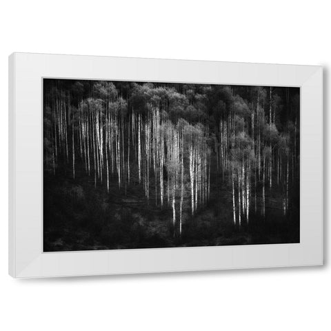 Untitled White Modern Wood Framed Art Print by Chopra, Atul