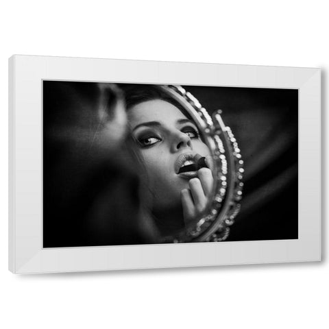 Mirror White Modern Wood Framed Art Print by Woch, Benjamin