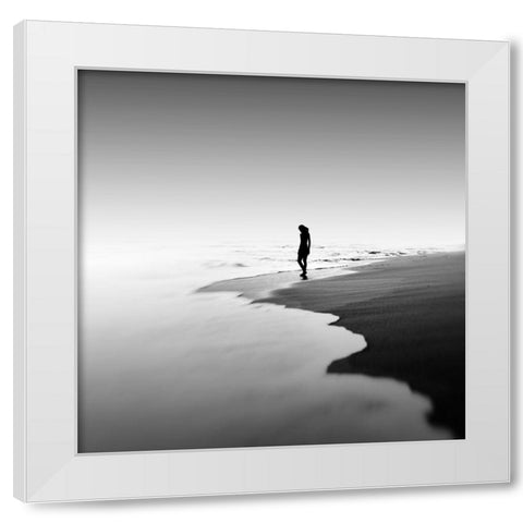 Nglangu White Modern Wood Framed Art Print by Alrasyid, Ajie