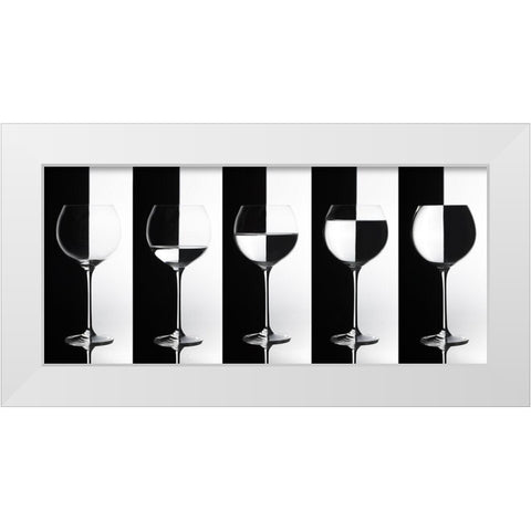 Black A White White Modern Wood Framed Art Print by Reindl, Doris