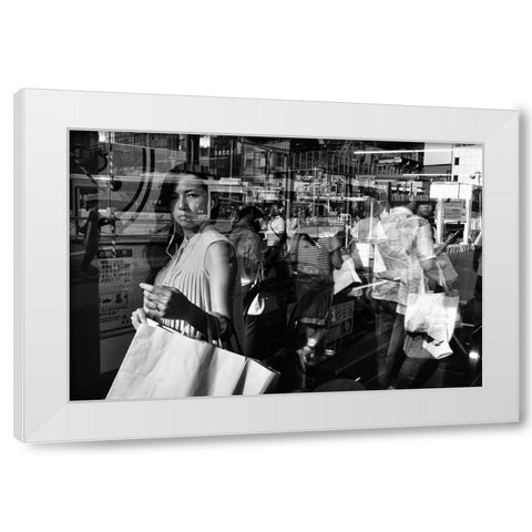 Wired White Modern Wood Framed Art Print by Suzuki, Tatsuo