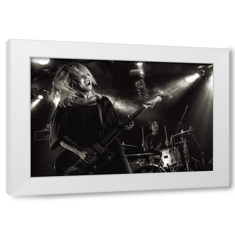 Onstage White Modern Wood Framed Art Print by Nakamatsu, Kenji
