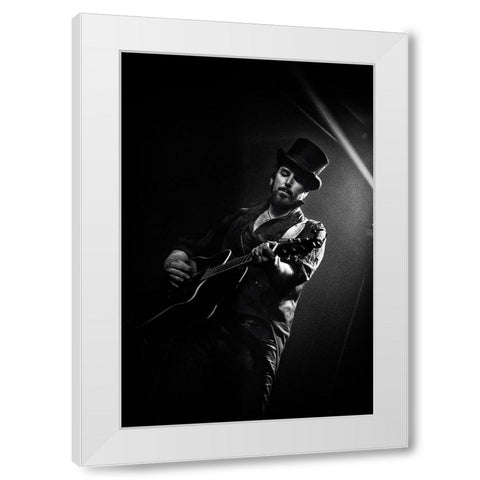 Hat Trick White Modern Wood Framed Art Print by Samuelsson, Anders