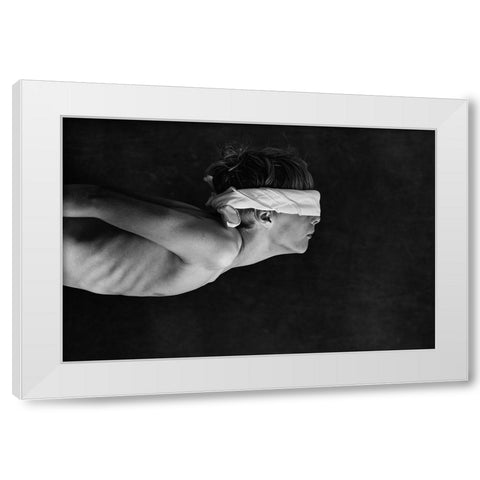 Blind Journey White Modern Wood Framed Art Print by Delrue, Mirjam