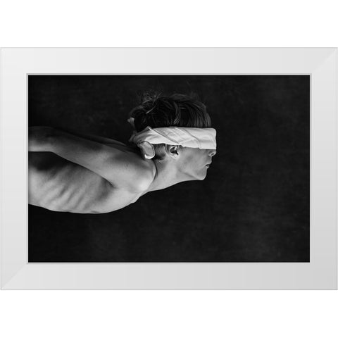 Blind Journey White Modern Wood Framed Art Print by Delrue, Mirjam