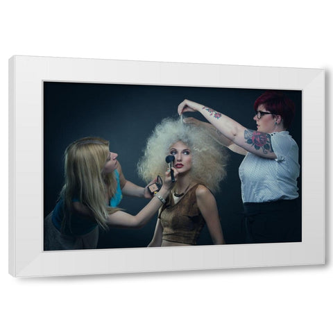 Glamour Is Hard Work White Modern Wood Framed Art Print by Belzon, Carine