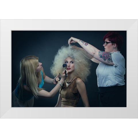 Glamour Is Hard Work White Modern Wood Framed Art Print by Belzon, Carine