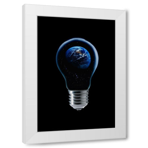 The 4 Elements Iv White Modern Wood Framed Art Print by Eisele, Stefan