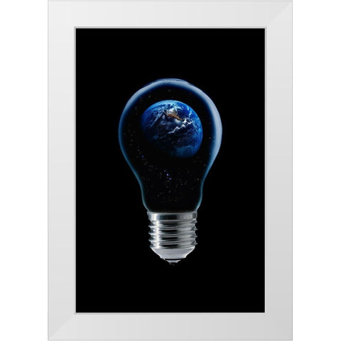 The 4 Elements Iv White Modern Wood Framed Art Print by Eisele, Stefan