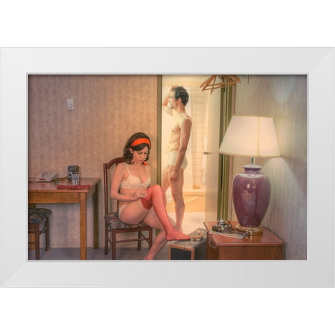 On The Road 1 White Modern Wood Framed Art Print by Tong, Fang