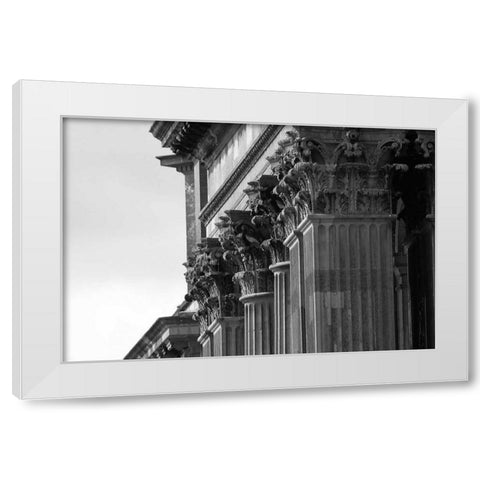 Architectural Detail, Blenheim Palace White Modern Wood Framed Art Print by Blue, Cyril