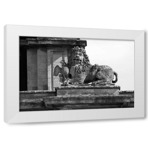 Architectural Detail, Blenheim Palace White Modern Wood Framed Art Print by Blue, Cyril