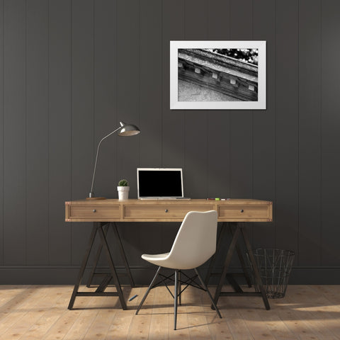 Architectural Detail, Blenheim Palace White Modern Wood Framed Art Print by Blue, Cyril