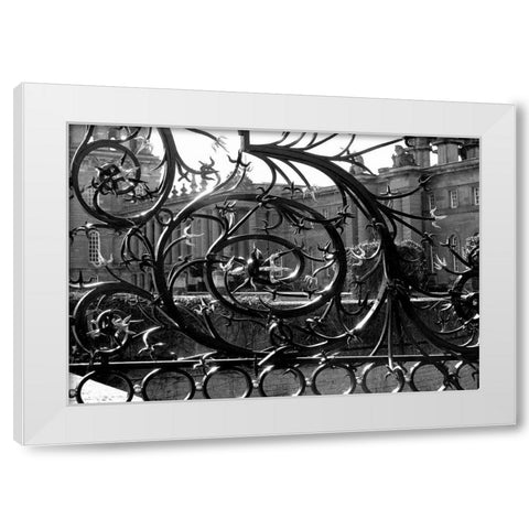 Architectural Detail, Blenheim Palace White Modern Wood Framed Art Print by Blue, Cyril
