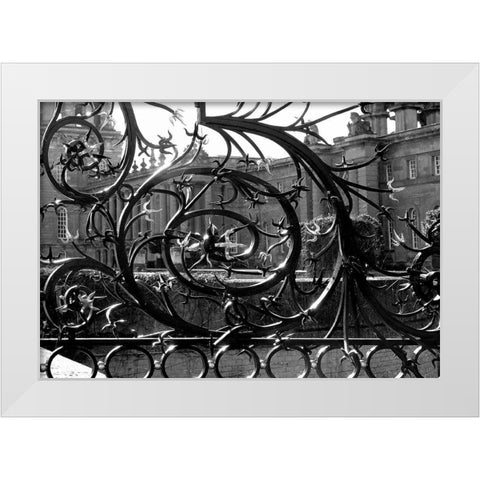Architectural Detail, Blenheim Palace White Modern Wood Framed Art Print by Blue, Cyril