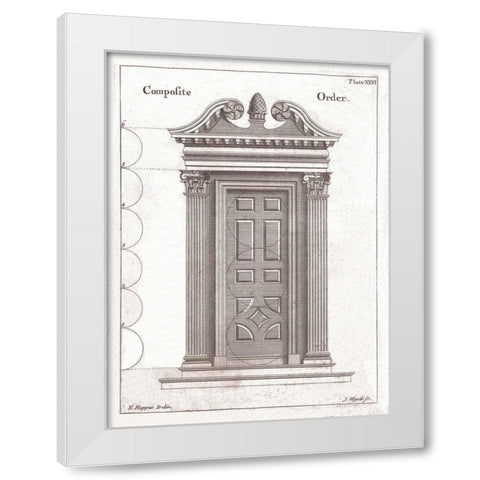 Door, Composite Order White Modern Wood Framed Art Print by Hoppus, Edward