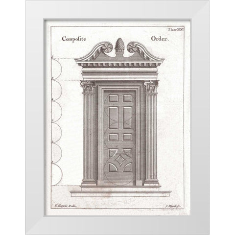 Door, Composite Order White Modern Wood Framed Art Print by Hoppus, Edward