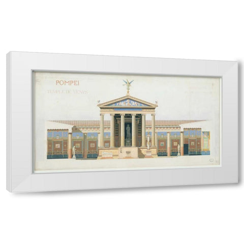 Temple of Venus, Pompeii White Modern Wood Framed Art Print by Chabrol, Francois