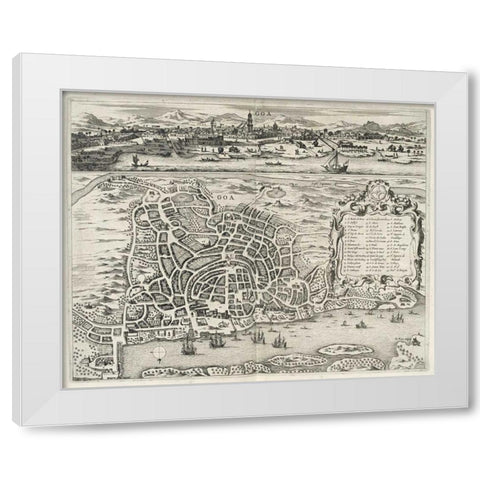 View of Goa White Modern Wood Framed Art Print by Wassberger,Johannes Jansonnius