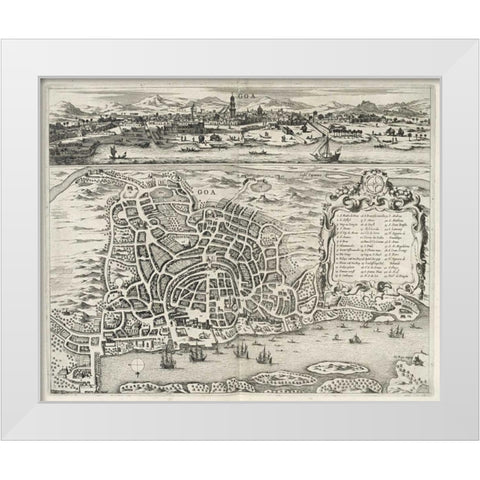 View of Goa White Modern Wood Framed Art Print by Wassberger,Johannes Jansonnius