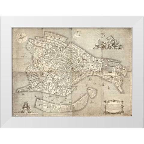 Pictorial representation of Venice White Modern Wood Framed Art Print by Lodovghi, Ludovico