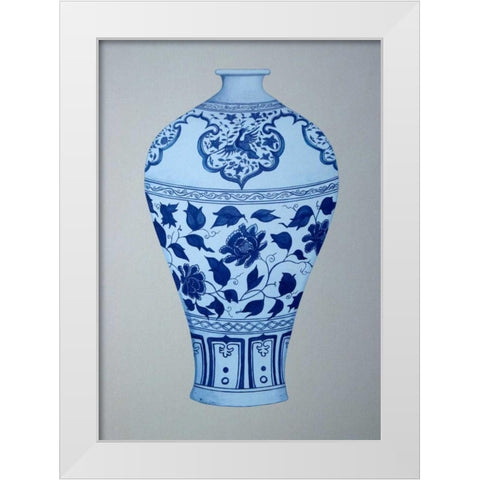 Ming, Passion Flower Vase White Modern Wood Framed Art Print by Anderton, Caroline
