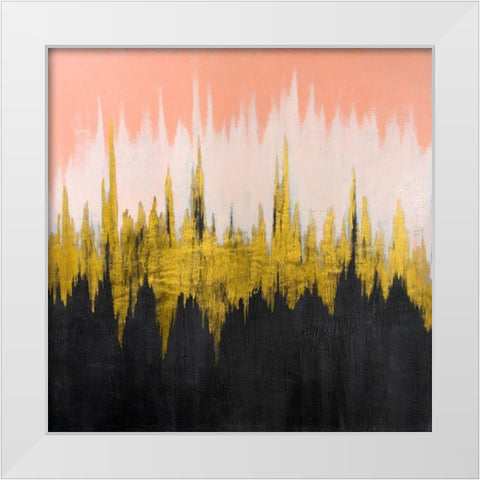 ABSTRACT ZIGZAG White Modern Wood Framed Art Print by Atelier B Art Studio