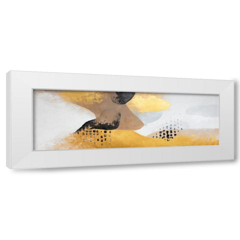 IMPROVISATION White Modern Wood Framed Art Print by Atelier B Art Studio