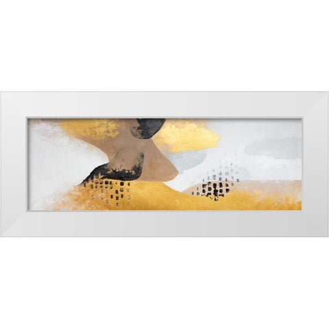 IMPROVISATION White Modern Wood Framed Art Print by Atelier B Art Studio