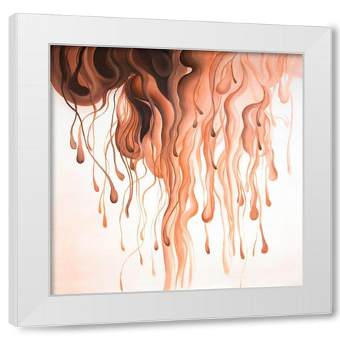 ERUPTION White Modern Wood Framed Art Print by Atelier B Art Studio