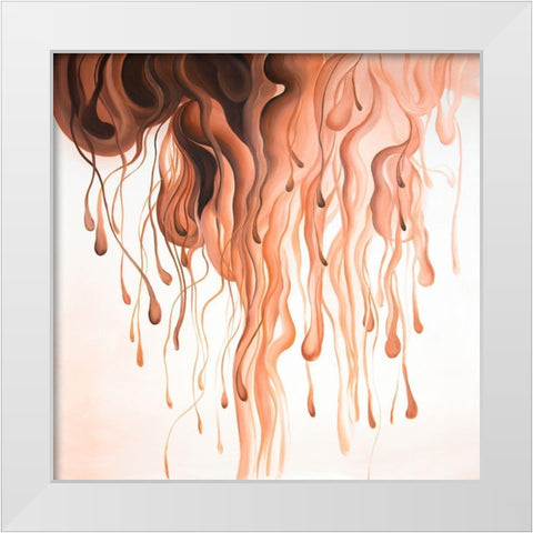 ERUPTION White Modern Wood Framed Art Print by Atelier B Art Studio