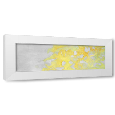 Golden clouds White Modern Wood Framed Art Print by Atelier B Art Studio