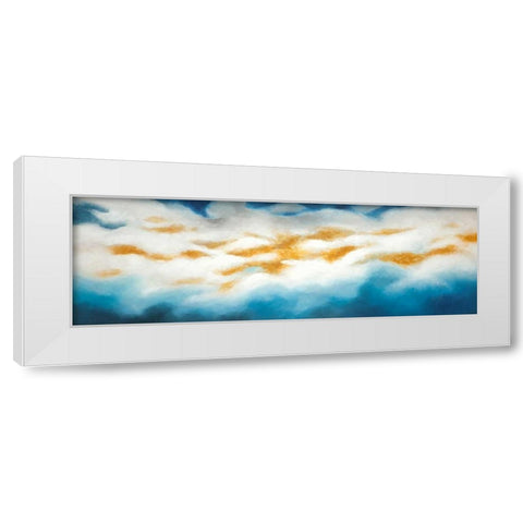 Abstract Clouds White Modern Wood Framed Art Print by Atelier B Art Studio