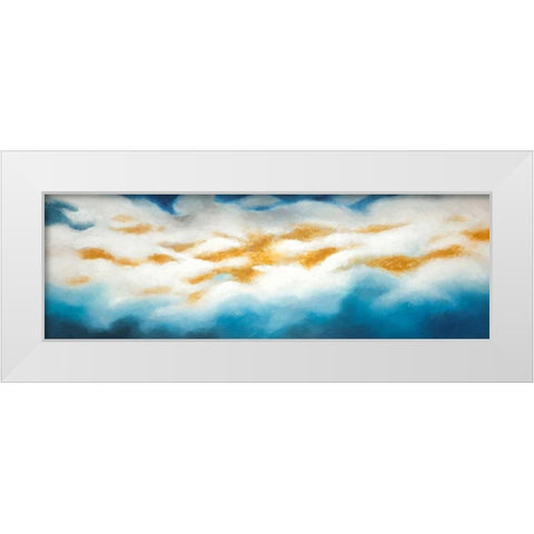 Abstract Clouds White Modern Wood Framed Art Print by Atelier B Art Studio