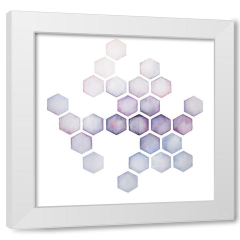 ALVEOLI LILAC White Modern Wood Framed Art Print by Atelier B Art Studio