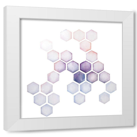 ALVEOLI White Modern Wood Framed Art Print by Atelier B Art Studio