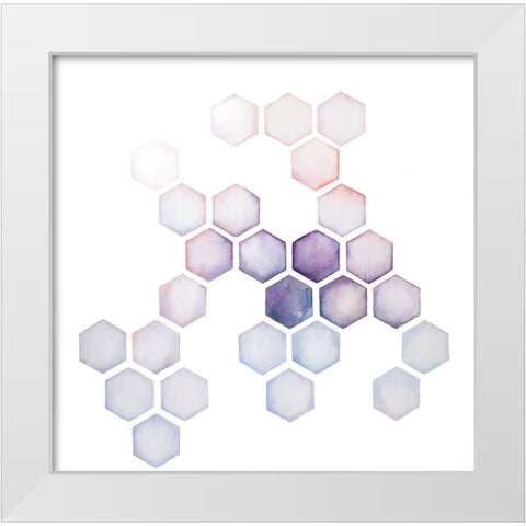ALVEOLI White Modern Wood Framed Art Print by Atelier B Art Studio