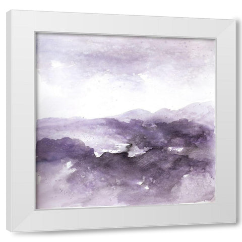 PURPLE CLOUD White Modern Wood Framed Art Print by Atelier B Art Studio