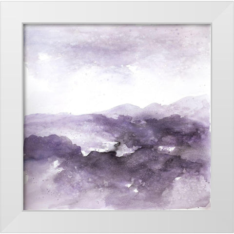 PURPLE CLOUD White Modern Wood Framed Art Print by Atelier B Art Studio