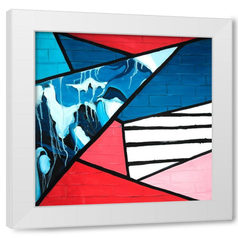 DIAGONAL UNITY White Modern Wood Framed Art Print by Atelier B Art Studio