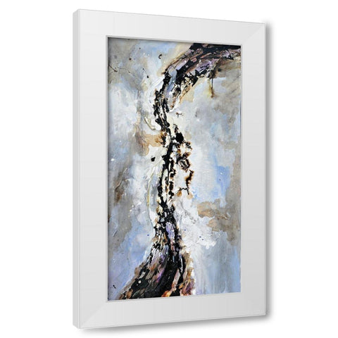 TEXTURIZED ABSTRACT WAVE White Modern Wood Framed Art Print by Atelier B Art Studio