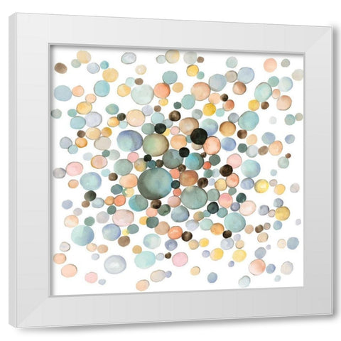 LITTLE BUBBLES White Modern Wood Framed Art Print by Atelier B Art Studio