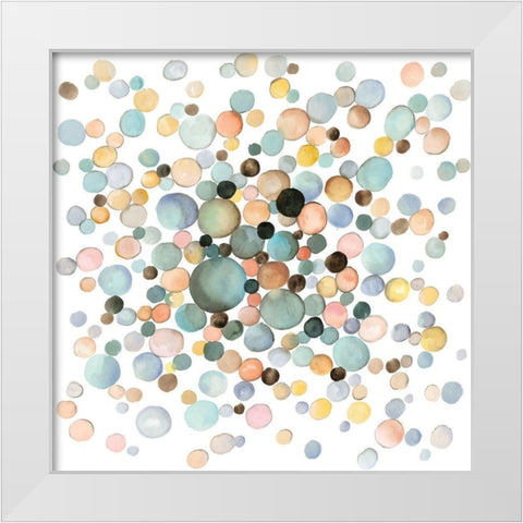 LITTLE BUBBLES White Modern Wood Framed Art Print by Atelier B Art Studio