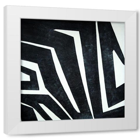 LABYRINTH White Modern Wood Framed Art Print by Atelier B Art Studio