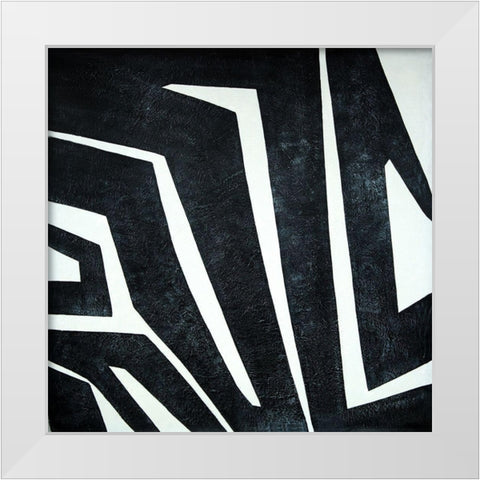 LABYRINTH White Modern Wood Framed Art Print by Atelier B Art Studio