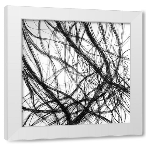CONNECTION White Modern Wood Framed Art Print by Atelier B Art Studio
