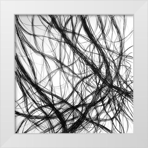 CONNECTION White Modern Wood Framed Art Print by Atelier B Art Studio