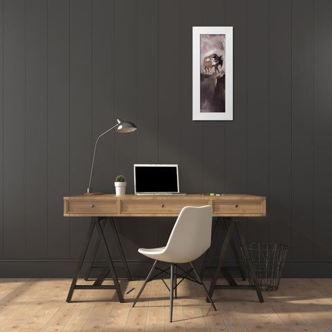 ABSTRACT BUFFALO White Modern Wood Framed Art Print by Atelier B Art Studio