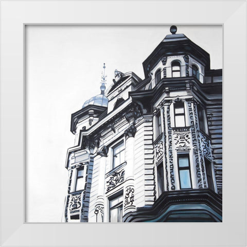 HISTORIC APARTMENT White Modern Wood Framed Art Print by Atelier B Art Studio