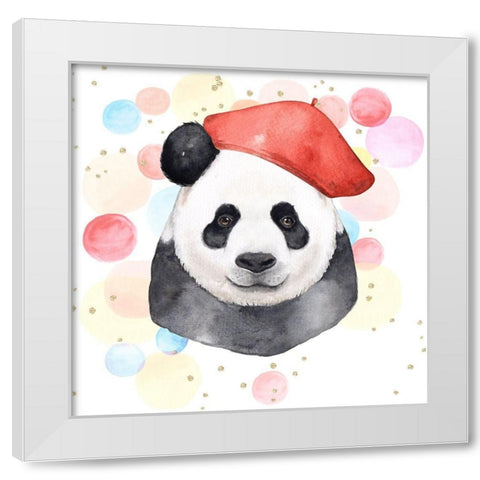 ARTIST PANDA White Modern Wood Framed Art Print by Atelier B Art Studio